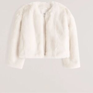 Art Class White Faux fur open coat- new without tags
